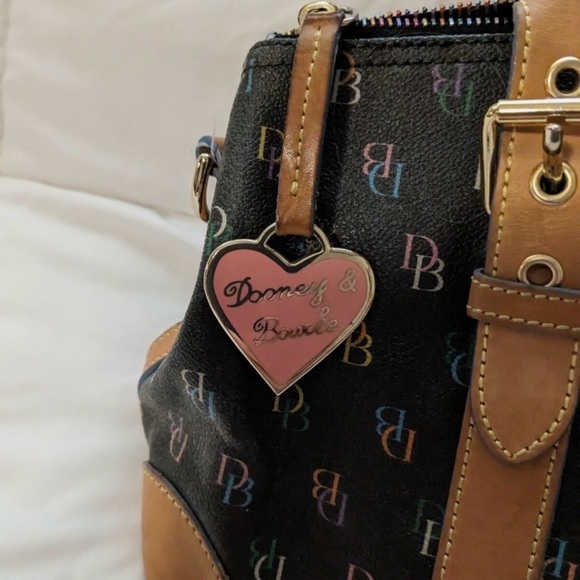 Dooney & Bourke Black and Tan Satchel - Picture 5 of 5